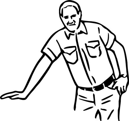 Man Leaning